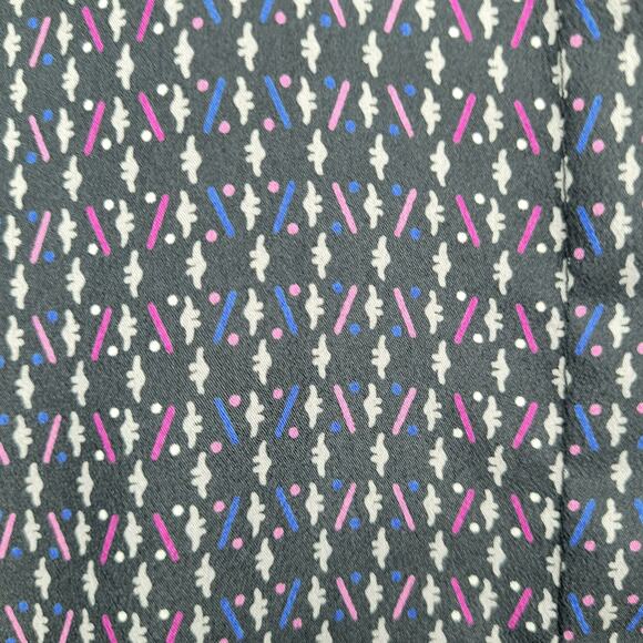 Vintage Purple Blue Dinosaur Print Long Sleeve Novelty Button Up Shirt Size 38 - Picture 2 of 7